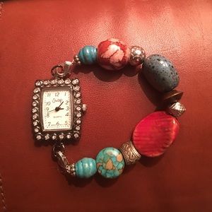Watch with colored stones- needs battery.